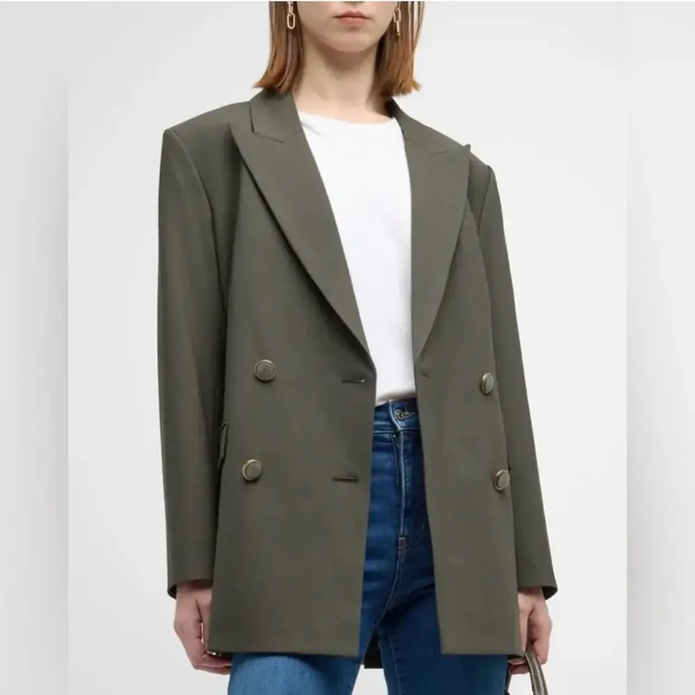 VERONICA BEARD Dickey Jacket Blazer Loden Green oversized New Small - Picture 4 of 10